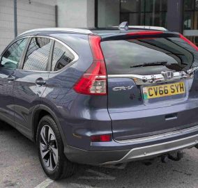 Grey Honda CR-V 1.6 i-DTEC EX SUV, rear three-quarter view - 313 Motors, Oldham